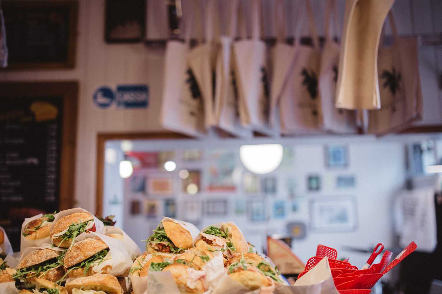 baskets full of sandwiches