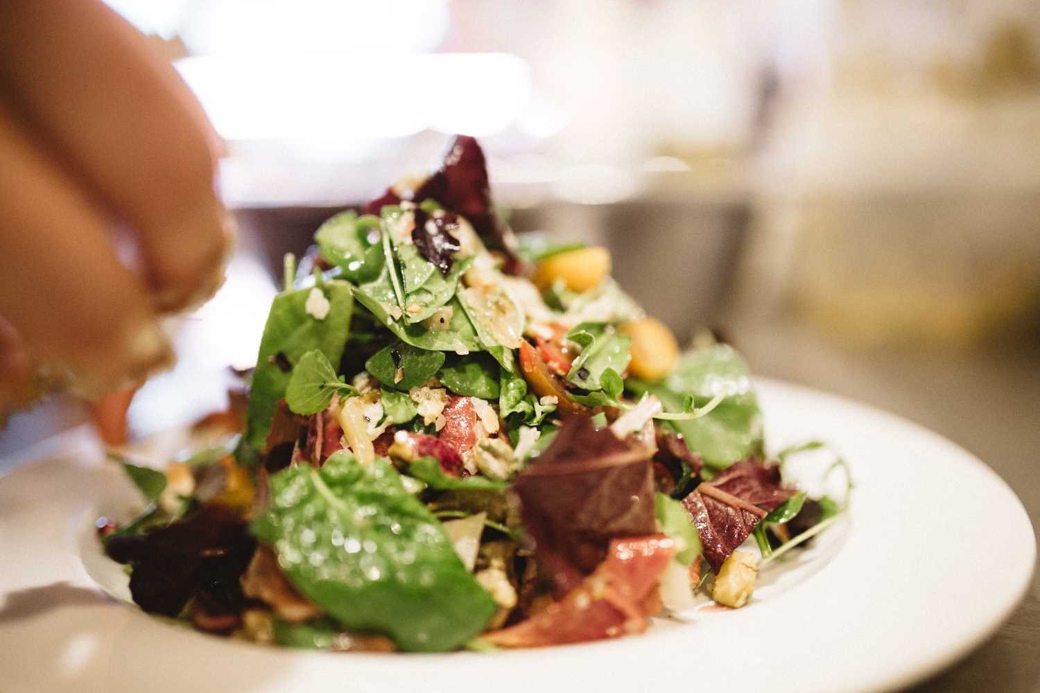 plating the salad