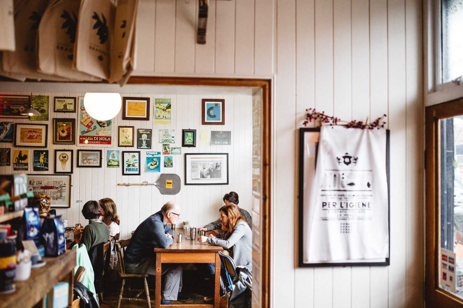 view of the busy cafe